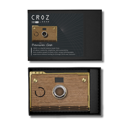 :: CROZ Premium Case :: Transparent Case or Walnut Case  w/ a Brass Frame