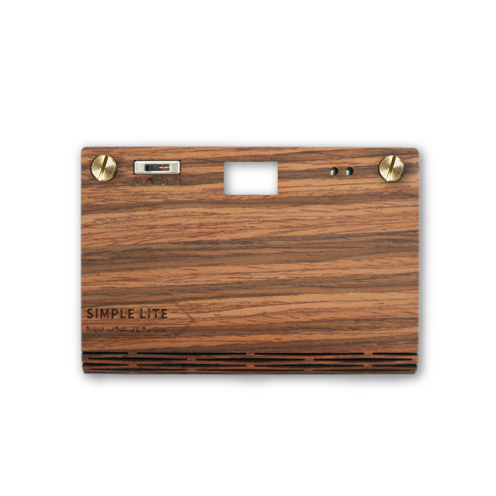 :: Simple Light Rosewood Camera Gift Box::