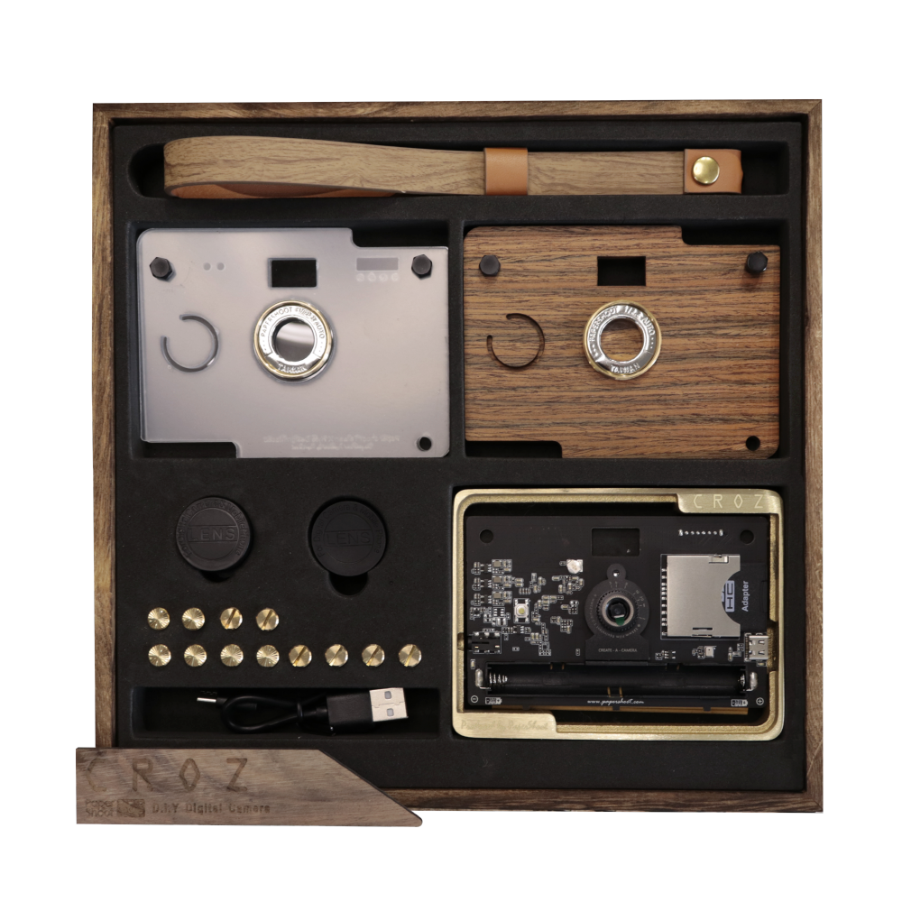 :: CROZ Vintage Camera Gift Box :: ( Wooden Case & Transparent Case )